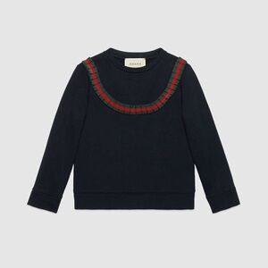 Gucci sweatshirt navy blue with Gucci colors ribbon girls 6